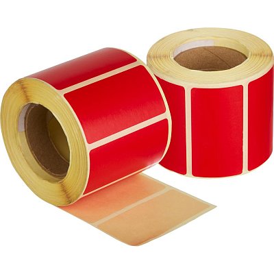 Термоэтикетки ЭКО 58×40, 700 шт/рул, вт.40, красные, 6 рул/уп (спайка)