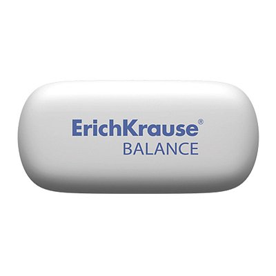 Резинка стирательная ERICH KRAUSE «Balance», 40×28×12 мм, белая, картонный дисплей