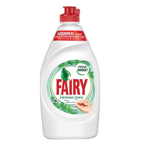 превью Средство для мытья посуды Fairy Нежные руки чайное дерево и мята 450 мл