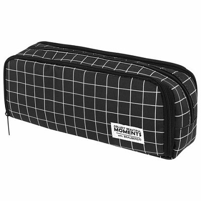 Пенал-органайзер BRAUBERG, 2 откидные планки, полиэстер, 23×9×7 см, «Checkered»