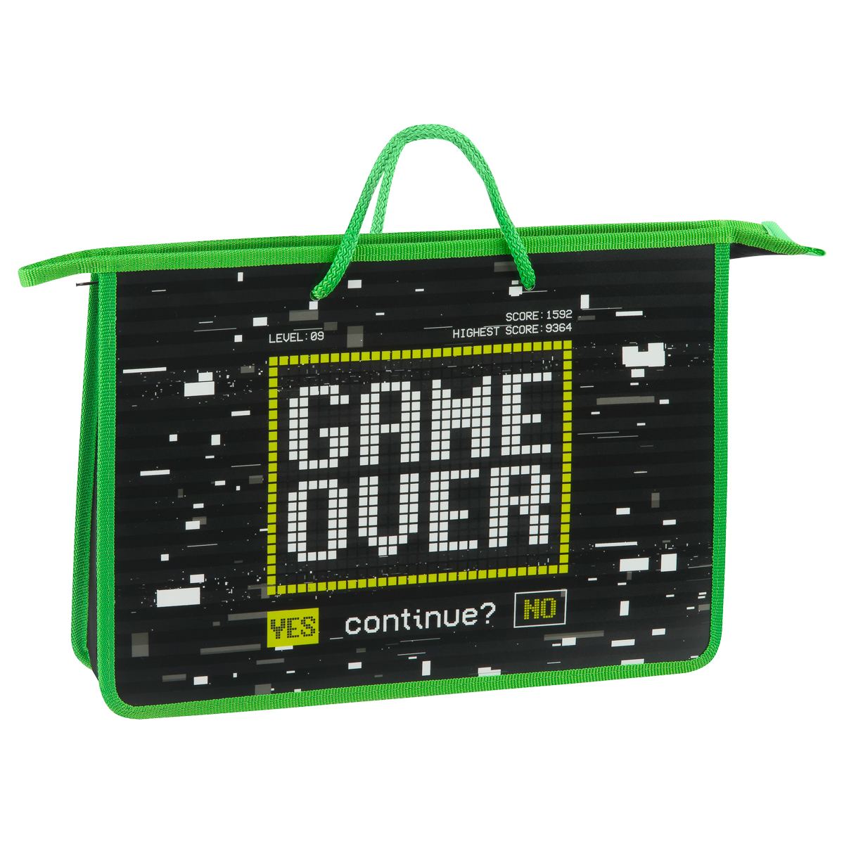 превью Папка с ручками А4 ArtSpace «Game Over», пластик, на молнии, 75мм