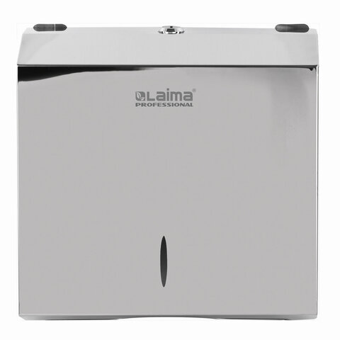Диспенсер для полотенец LAIMA PROFESSIONAL INOX (Система H2), Interfold, нержавеющая сталь, зеркальный, 605695