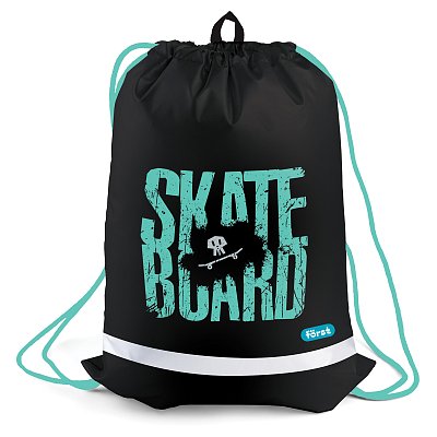 Мешок для обуви 1 отделение Först «Skateboard», 360×460мм, вентиляционная сеточка, светоотражающая полоса