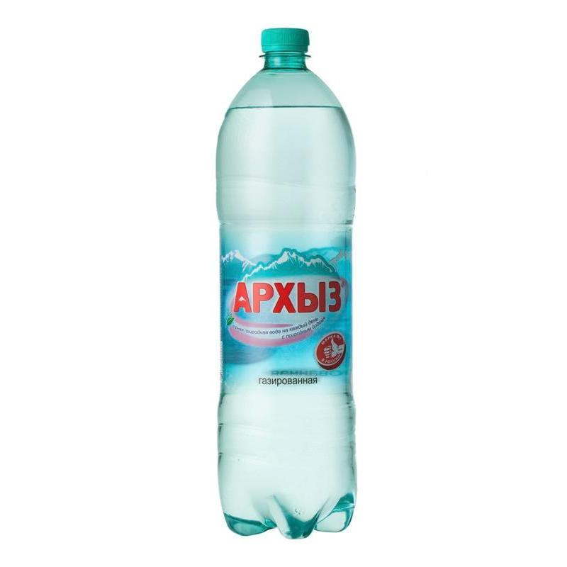 Вода минеральная Архыз газированная 1.5 литра (6 штук в упаковке)