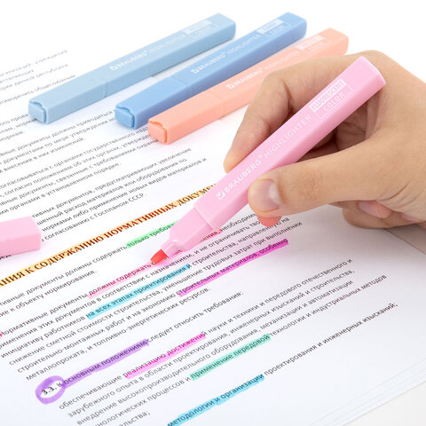 Набор текстовыделителей 30 ЦВЕТОВ BRAUBERG «SUPER MIX», линия 1-5 мм, мягкий скошенный наконечник