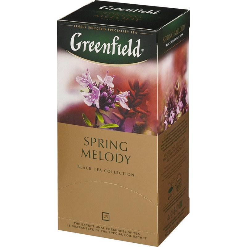 Чай Greenfield Spring Melody (черный с чабрецом, 25пак/уп)