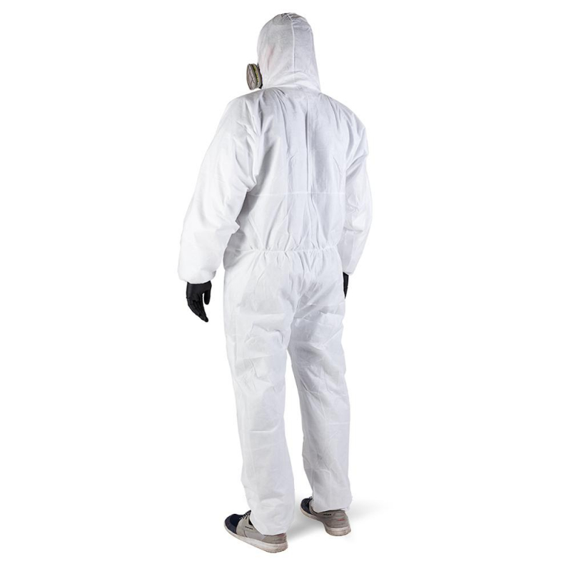 Комбинезон одноразовый с капюшоном JPC60 белый (размер 58, XXXL)