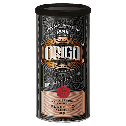 превью Кофе в зернах ORIGO (ОРИГО) «Espresso Perfetto», арабика 100%, 300 г, жестяная банка