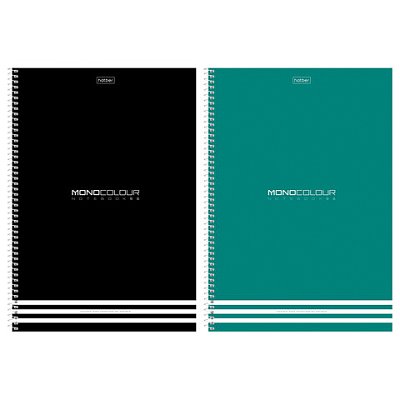 Тетрадь А4, 96 л., HATBER, спираль, клетка, матовая ламинация, тиснение, «MONOCOLOUR» (микс в ПУ), 093593