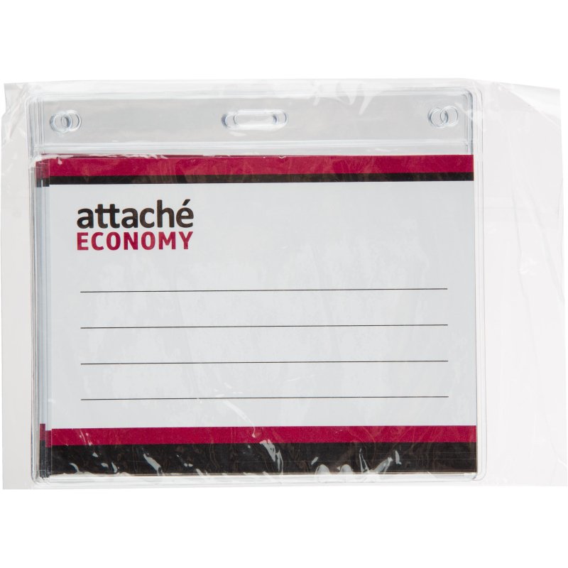 Бейдж Attache Economy 108×126 150 мкм без шнурка, вкладыш 90×120 5шт/уп