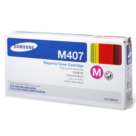 превью Картридж лазерный SAMSUNG (CLT-M407S) CLP-320/325/N, CLX-3185/N/FN и др., оригинальный, пурпурный