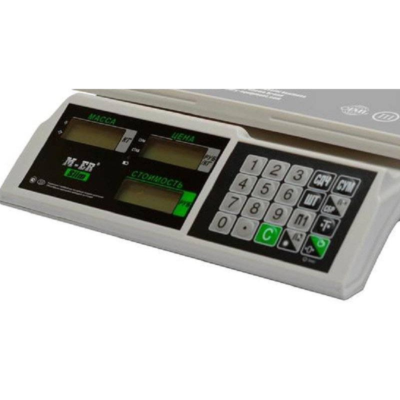 Весы торговые настольные M-ER 326AC-15.2 Slim LCD белые