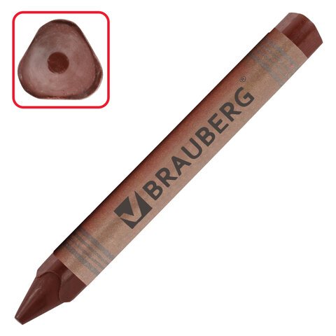 Восковые карандаши утолщенные BRAUBERG «АКАДЕМИЯ», НАБОР 12 цветов