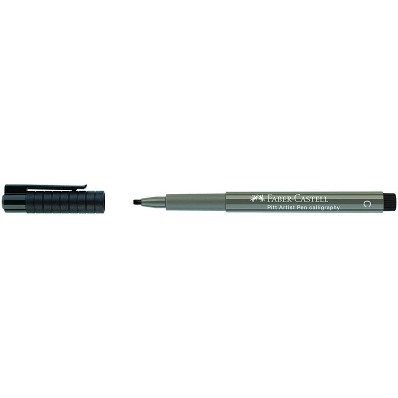 Ручка капиллярная Faber-Castell «Pitt Artist Pen Calligraphy» цвет 273 теплый серый IV, С=2.5мм, пишущий узел каллиграфический