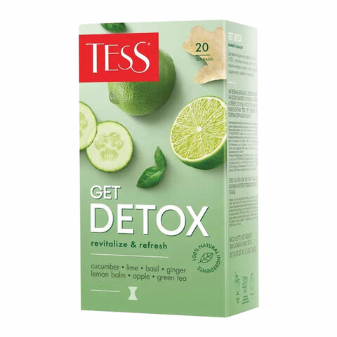 превью Чай Tess Get Detox revitalize&refresh зеленый 20 пакетиков