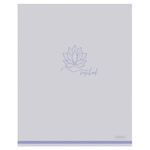 Тетрадь А5 48 л., HATBER скоба, клетка, Soft-touch ламинация, «Лаконично» (микс в спайке), 090520