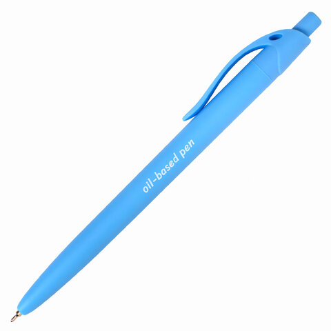 Ручка шариковая масляная автоматическая BRAUBERG «FRUITY Pastel», СИНЯЯ, корпус soft-touch, узел 0.7 мм, линия письма 0.35 мм, 142959
