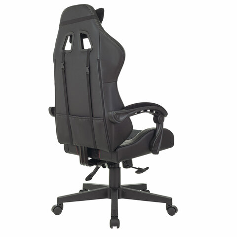 Кресло компьютерное BRABIX «Striker GM-121»синхромеханизм2 подушкиэкокожа/велюрчерное532962