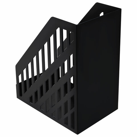 Лоток вертикальный для бумаг BRAUBERG ULTRA увеличенная ширина, 250×160х290 мм, черный