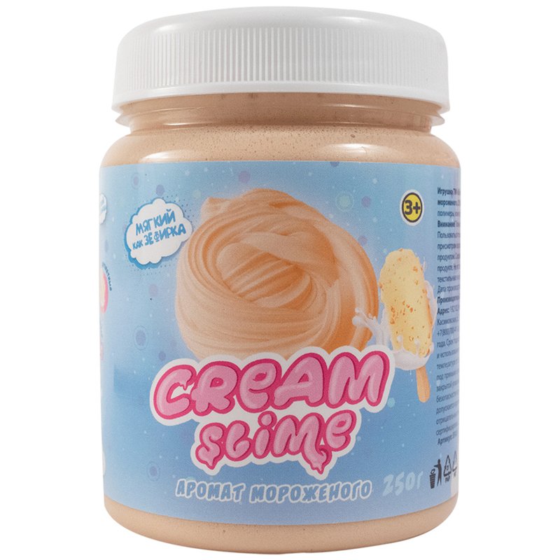 превью Слайм Cream-Slime, кремовый, с ароматом мороженого, 250г