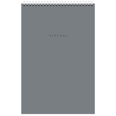 Блокнот БОЛЬШОЙ ФОРМАТ А4 198×297 мм, 80 л., гребень, подложка, клетка, BRAUBERG «Minimal Classic»
