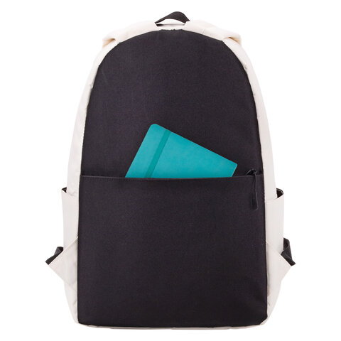 Рюкзак BRAUBERG POSITIVE универсальный, потайной карман, «Beige», 42×28х14 см