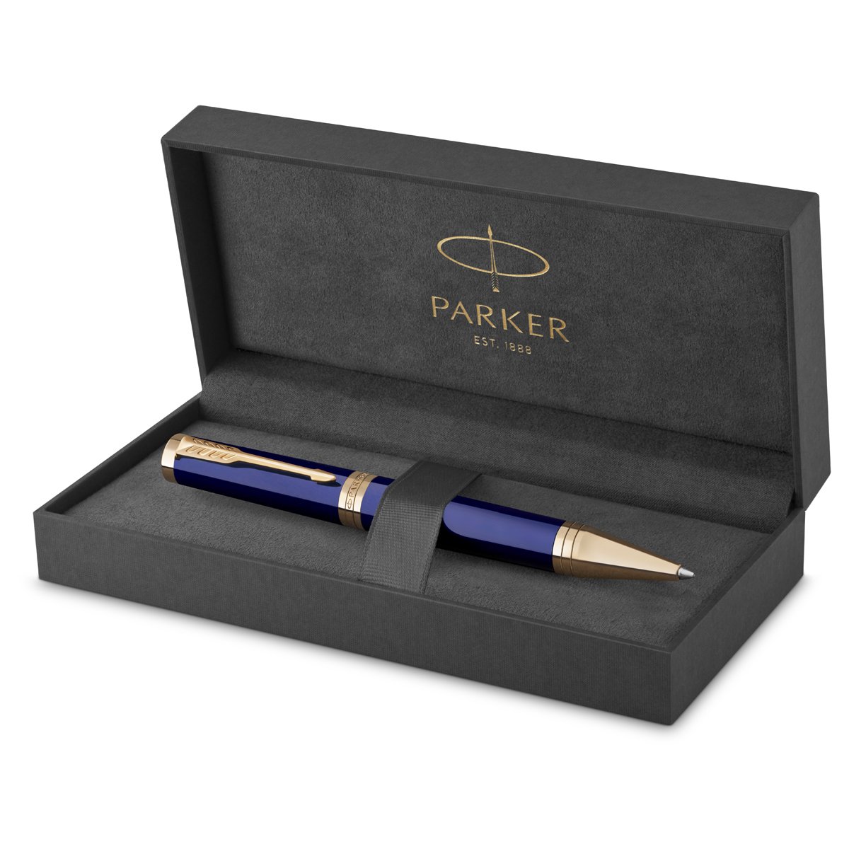 Ручка шариковая Parker «Ingenuity Blue GT» 1.0мм, черная, подарочная упаковка