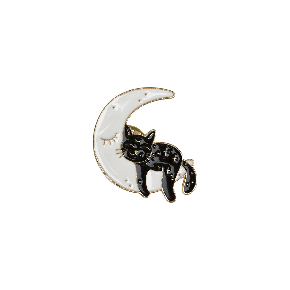 Набор металлических значков MESHU «Moon cats», эмаль, 3шт, картонная подложка, европодвес