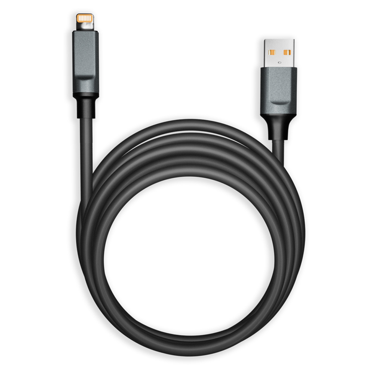 превью Кабель Smartbuy Bold, USB - Lightning, для Apple, экстрапрочный, 3A output, оплетка TPE, 1м, черный
