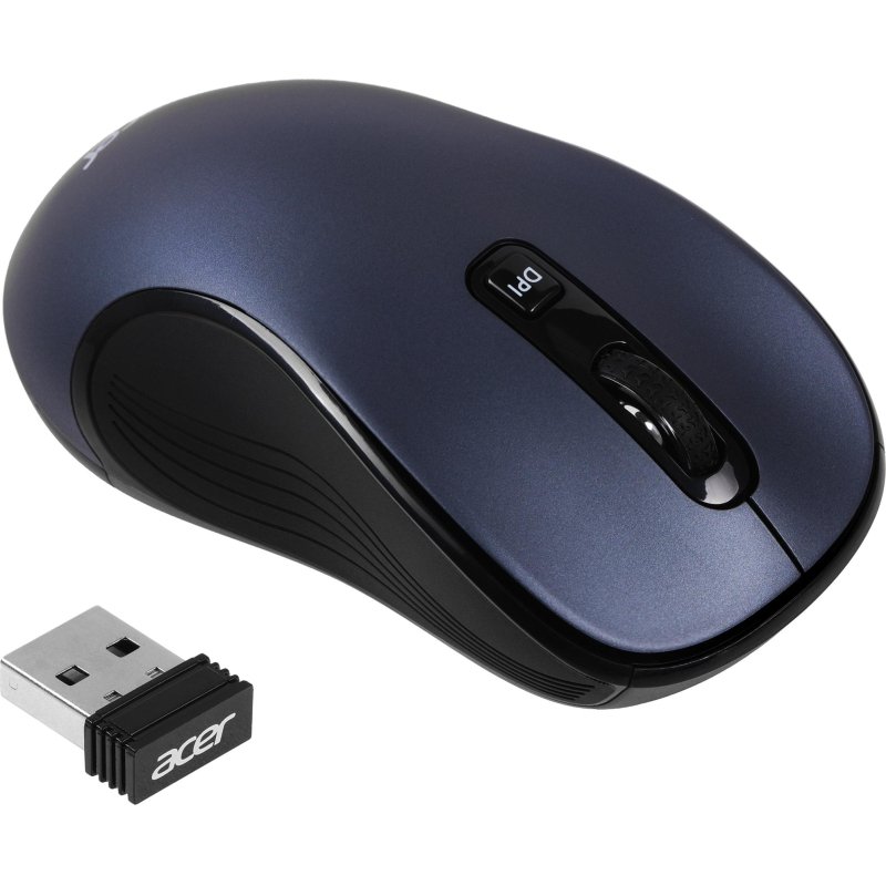 превью Мышь компьютерная Acer OMR306 черный/серый оптичес. 1600dpi/6but WLS USB