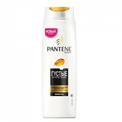 Шампунь 400 мл, PANTENE (Пантин) «Густые и крепкие», для тонких и ослабленных волос