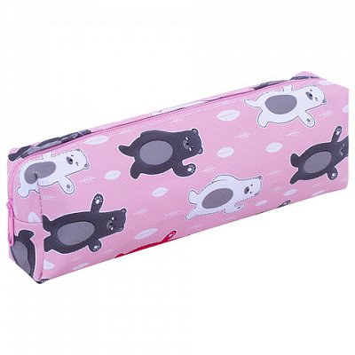 Пенал-косметичка ПИФАГОР, мягкий, «BEAR», прямоугольный, 20×7×4 см, 229266