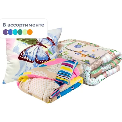 Набор спальный (матрас, одеяло, подушка 50×70, КПБ с наволочкой 1 шт)