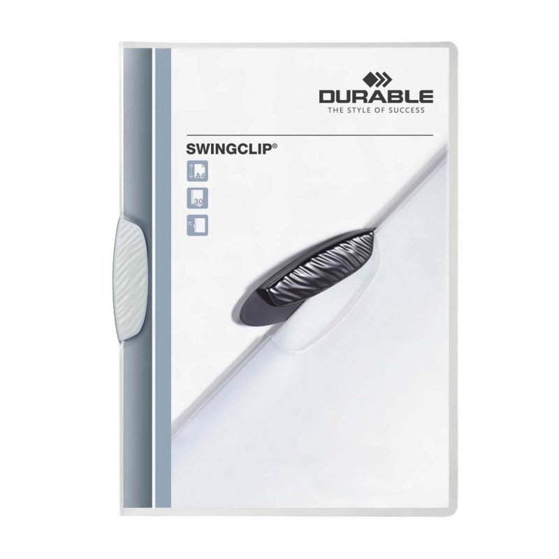Папка для брошюровки Durable Swingclip с белым клипом А4 (до 30 листов)