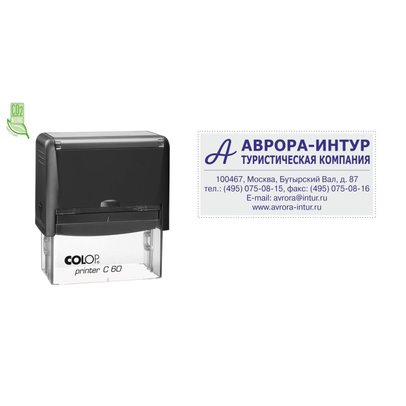 превью Оснастка для штампов NEW Printer C60 37×76мм пластик. корпус черный