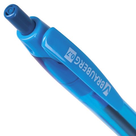 Ручка шариковая масляная автоматическая с грипом BRAUBERG «FRUITY RG», СИНЯЯ, узел 0.7 мм, линия письма 0.35 мм