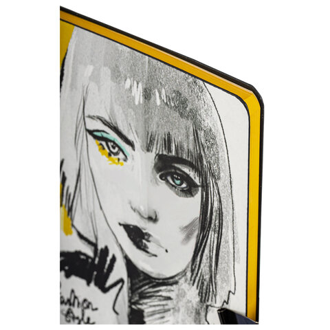 Блокнот А5 (143×210 мм), BRAUBERG VISTA «Fashion Style», под кожу, гибкий, 80 л. 