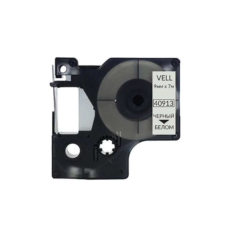 Картридж для принтера этикеток Vell VL-D-S0720680/40913 (9 мм x 7 м, цвет ленты белый, шрифт черный)