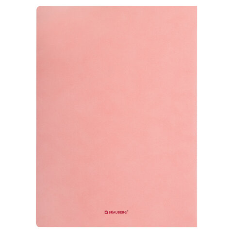 Тетрадь 60 л. без линовки обложка кожзам под замшу, сшивка, B5 (179×250мм), РОЗОВЫЙ, BRAUBERG CAPRISE