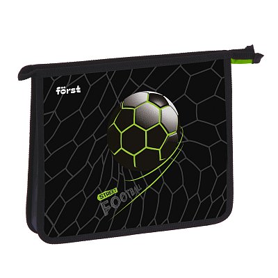 Папка для тетрадей 1 отделение, А5 Först «Street Football», 240×205×40 мм, пластик, на молнии
