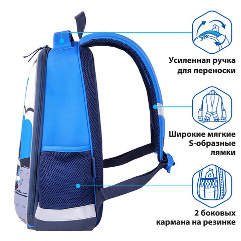 Ранец ПИФАГОР EVA BASIC, 1 отделение, «Rapid engine», 39×30х16 см