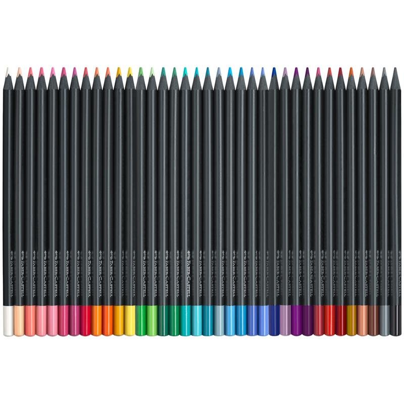 Карандаши цветные Faber-Castell «Black Edition», 36цв., трехгран., черное дерево, заточен., картон. 