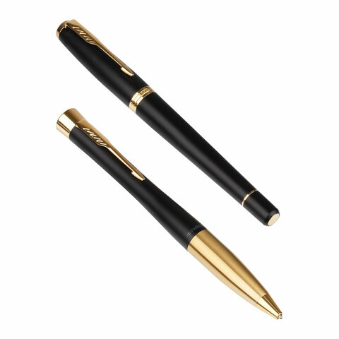 Набор PARKER Urban Black GT: шариковая ручка синяя и перьевая ручка