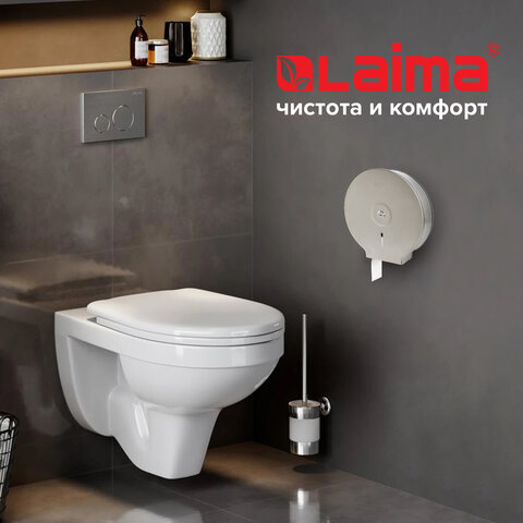 Диспенсер для туалетной бумаги ЛАЙМА Professional (Система T2), малый, нержавеющая сталь, матовый