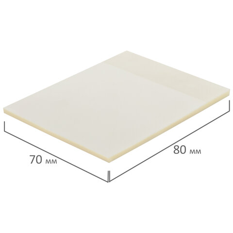 Блок самоклеящийся прозрачный (стикеры) BRAUBERG TRANSPARENT 90×70 мм, 50 листов
