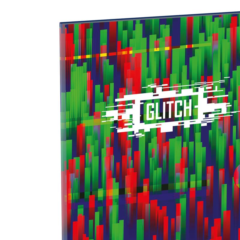 превью Папка 5 отделений Berlingo «Glitch», А4, 600мкм, на кнопке, с рисунком