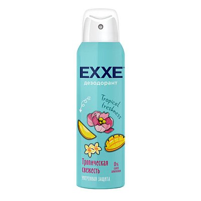 Дезодорант для тела женский 150 мл EXXE TROPICAL FRESHNESS «Тропическая свежесть»