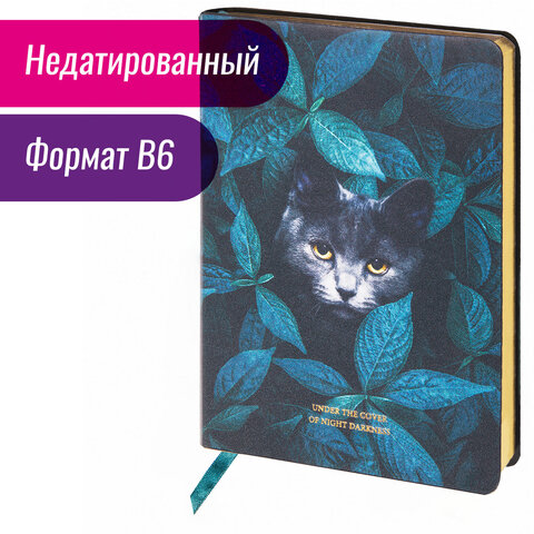Ежедневник недатированный B6 (127×186мм), BRAUBERG Серия_5наз2, гибкий, 136л, кожзам, 