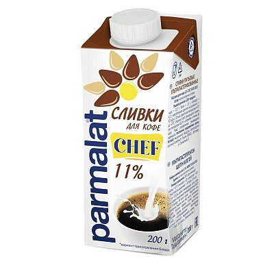 Сливки ультрапастеризованные Parmalat 11% 0.2л