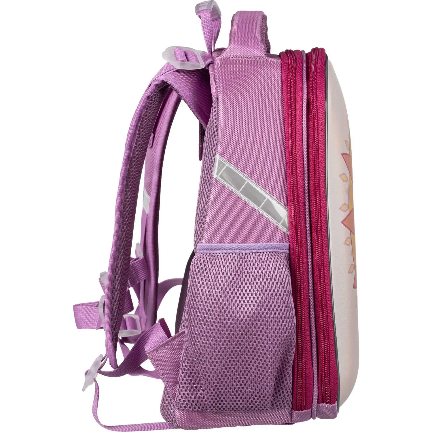 Ранец КОМУС Три богатыря Любава, Basic 2 отд., эргоном. спинка, пайетки полиэс